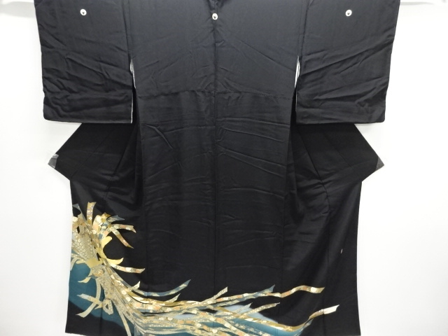 JAPANESE KIMONO / TOMESODE / EMBROIDERY / NOSHI PATTERN